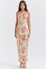 Sicilia Floral Print Maxi Dress