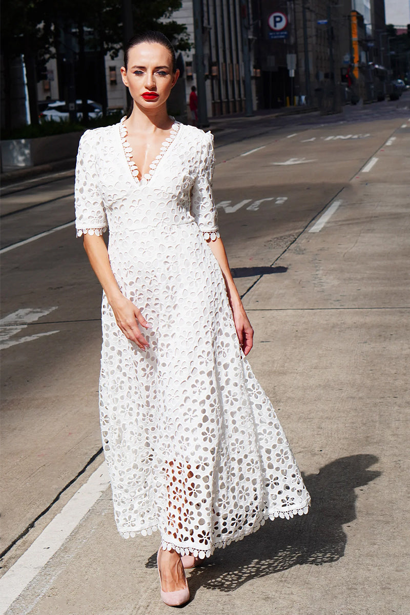 Somerset White Eyelet Maxi Dress