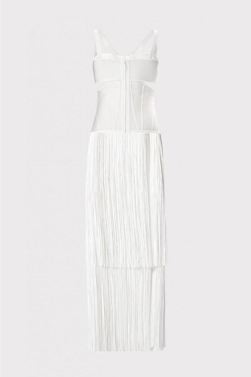 Stunning Allure Fringe Maxi Dress