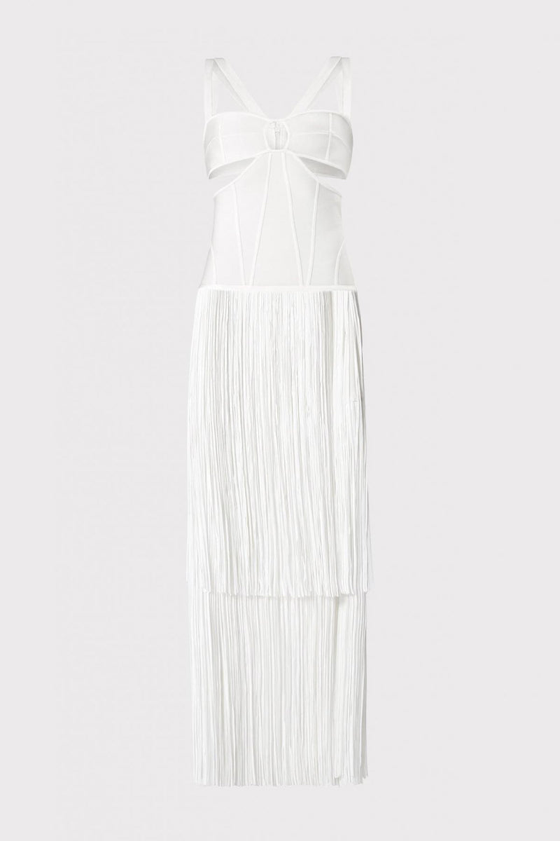 Stunning Allure Fringe Maxi Dress