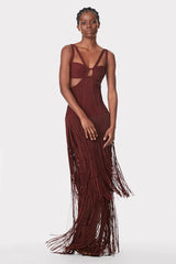 Stunning Allure Fringe Maxi Dress