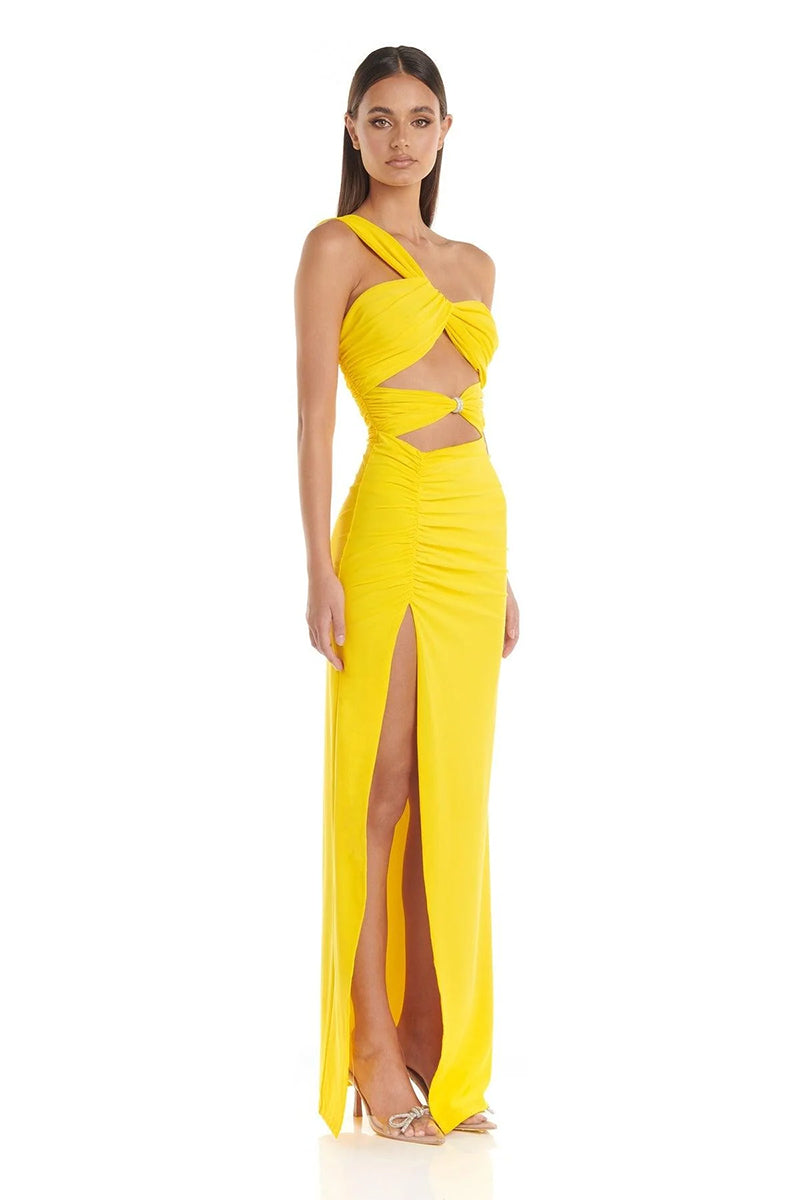 Superlative Elegance Yellow Maxi Dress