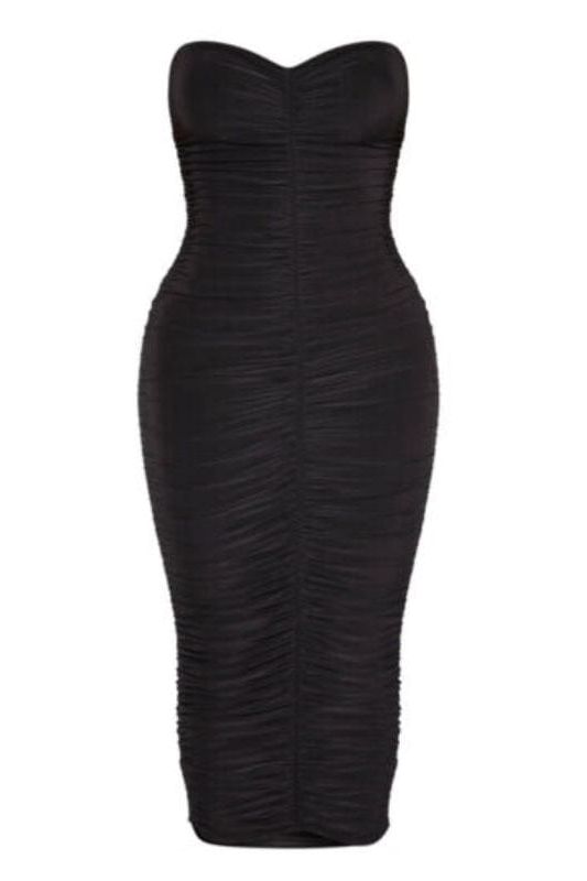 Terese Bodycon Wrap Dress - Classic Black