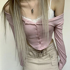 2000's Baby Layered Pink Top