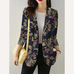 ZANZEA Women Fashion Long Sleeve Blazer Bohemian Floral Printed JacketsSpring Lapel Suit Female Casual Elegant Shirts Work Coat