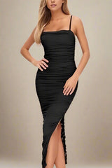 Zoe Bodycon Wrap Maxi Dress - Classic Black